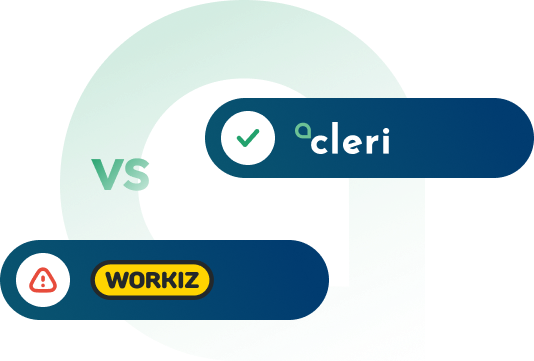 Cleri vs Workiz Comparison Graphic